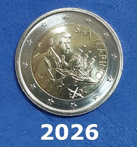 San marino monete 2 euro - marino,