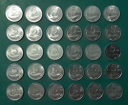 Collezione monete 5 lire - collezione, 30