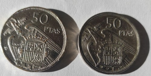 Due monete pesetas 1957 - due,