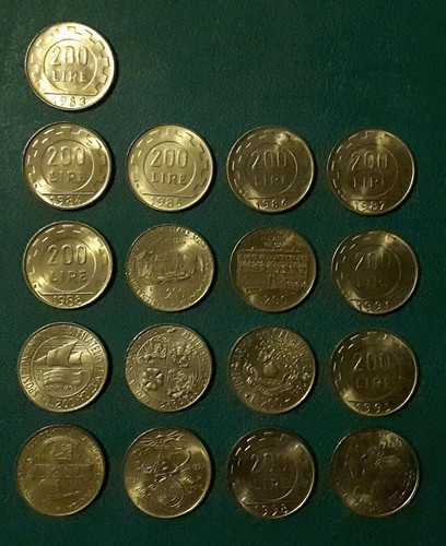 Lotto monete 200 lire - da,