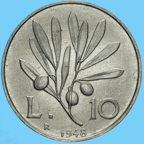 Repubblica italiana lire - repubblica, 10